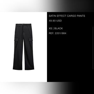 Satin cargo pants